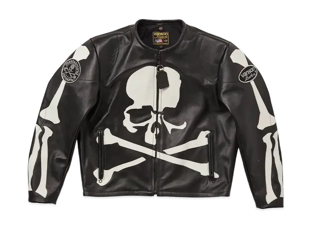 VANSON x MASTERMIND BONE JKT CUSTOM "BLACK"