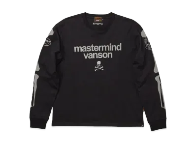 VANSON x MASTERMIND BONE L/S TEE "BLACK"