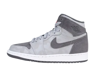 Nike GS Air Jordan 1 Retro High "Camo 3M Wolf Grey"