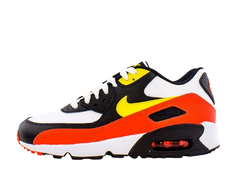 NIKE AIR MAX 90 WHITE YELLOW BLACK CRIMSON (GS)