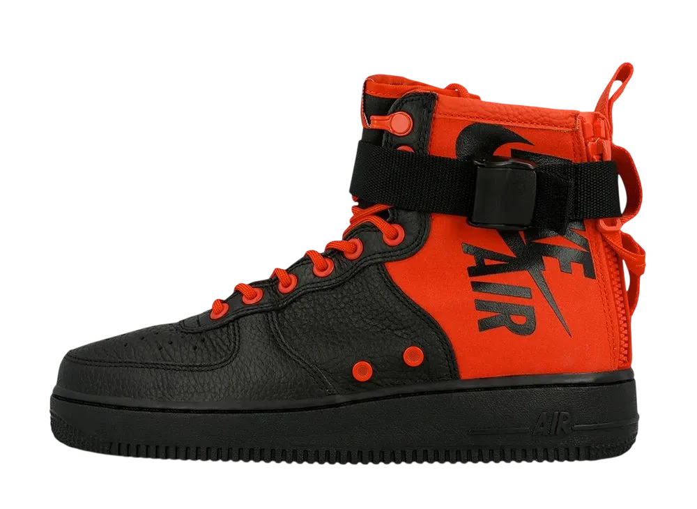 Nike SF Air Force 1 Mid "Habanero Red Black"