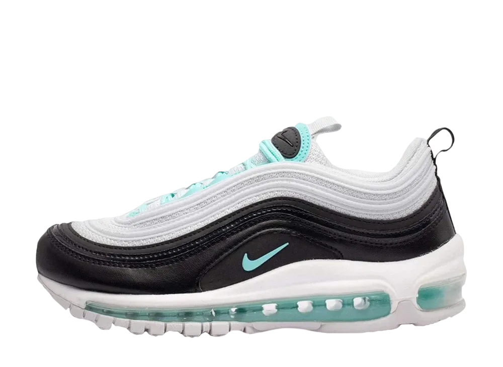 ナイキ ウィメンズ エアマックス97 "プラチナム ブラック オーロラ グリーン"