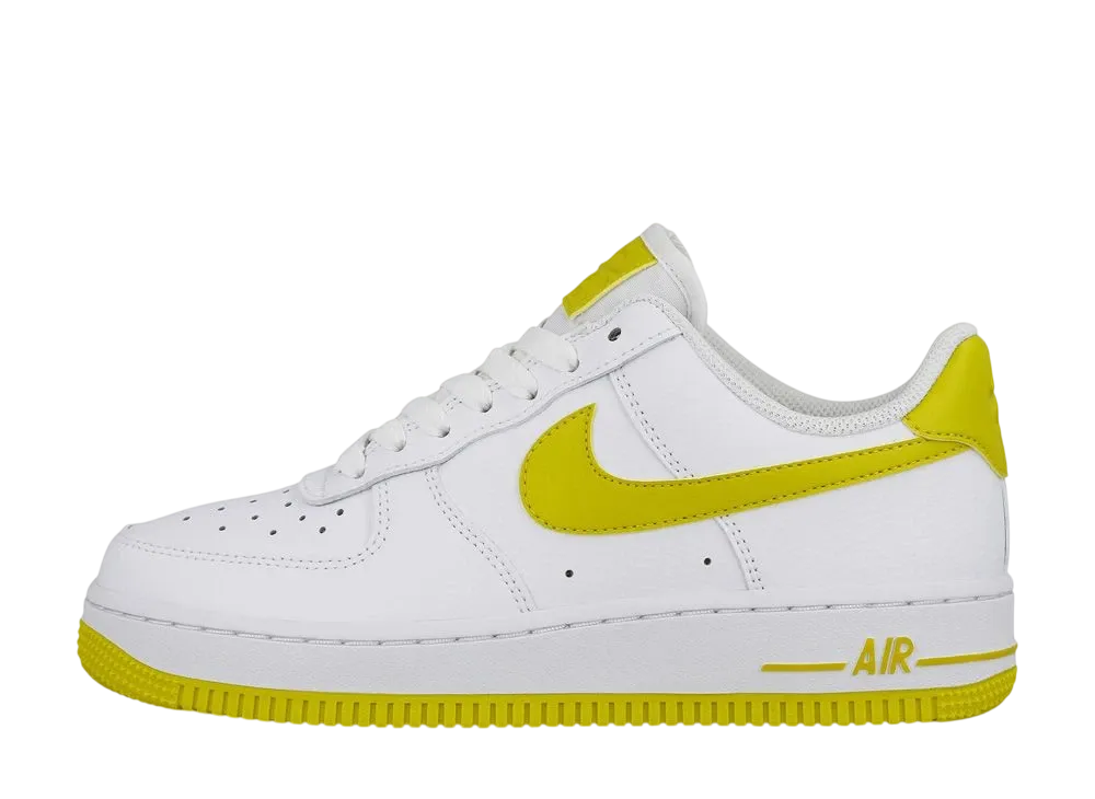 Nike Women's Air Force 1 Low "Patent White Bright Citron"