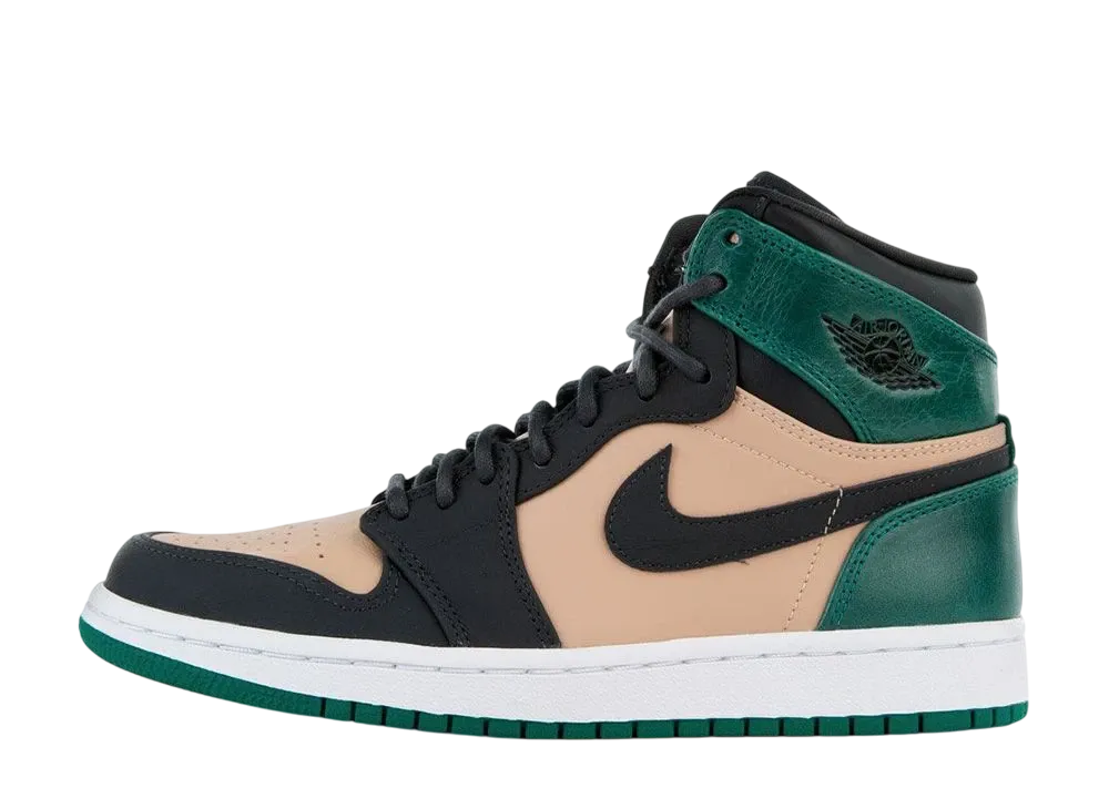 ナイキ ウィメンズ エアジョーダン1 レトロ ハイ "ビオ ベージュ オーセンティック マイスティック グリーン"