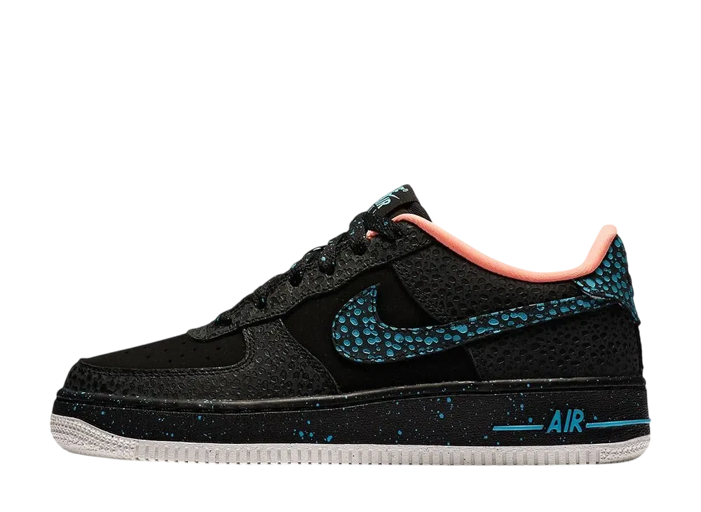 Nike GS Air Force 1 Low "Safari Black Lagoon Crimson"