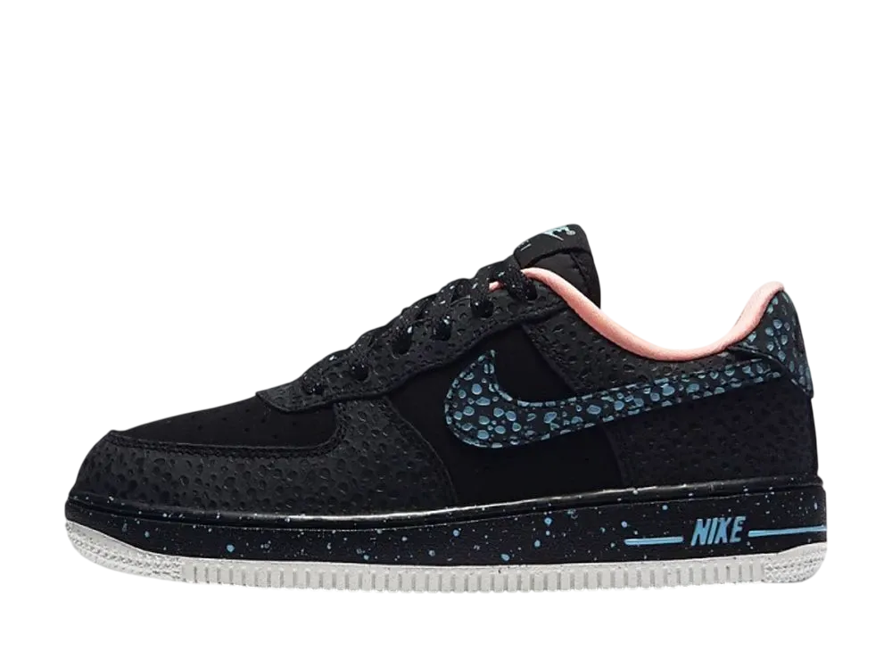 Nike GS Air Force 1 Low "Safari Black Lagoon Crimson Pulse"