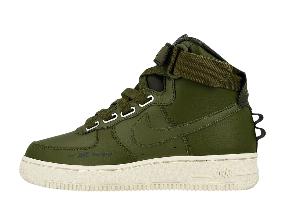 ナイキ ウィメンズ エアフォース1 ハイ ユーティリティ "オリーブ キャンバス"