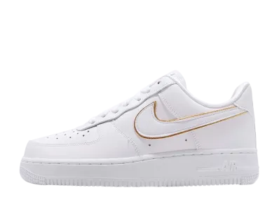 Nike Women's Force 1 Low "Icon Clash White Metallic Gold"