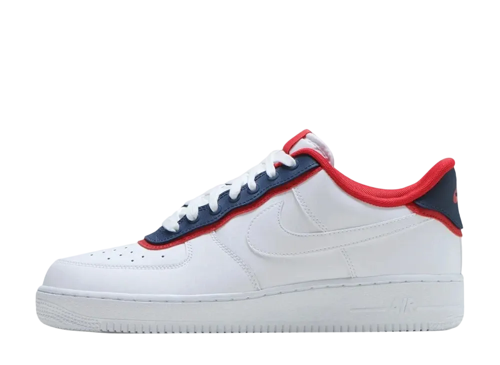Nike Air Force 1 Low Double Layer "White/Obsidian/Red"