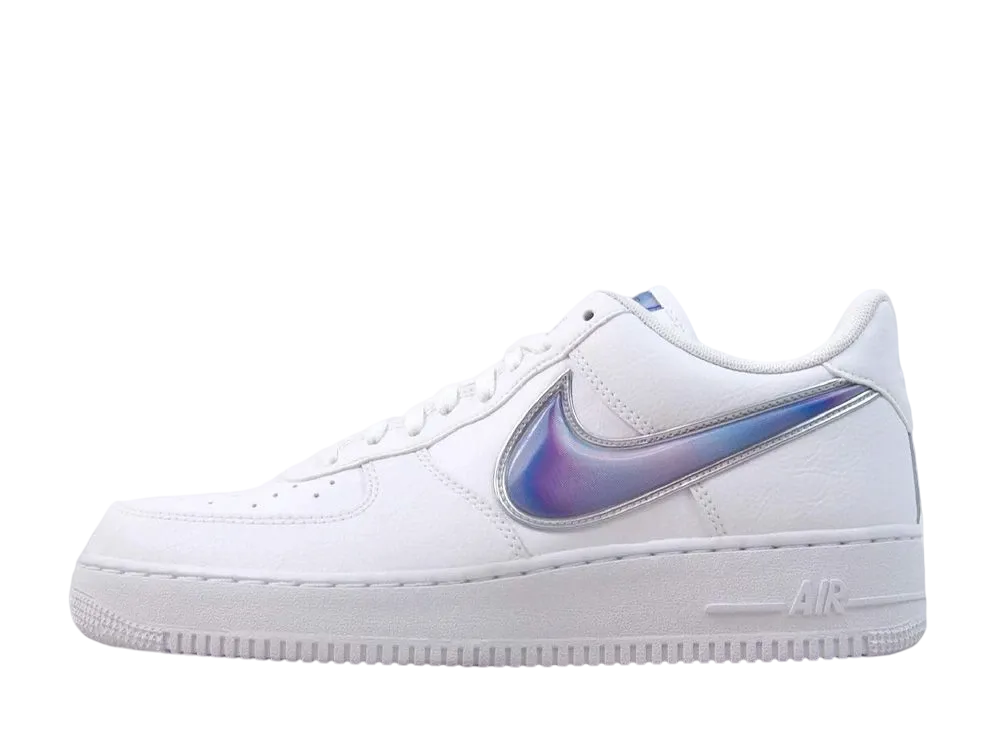 ナイキ エアフォース ロー "オーバーサイズド スウッシュ ホワイト レーサー ブルー"