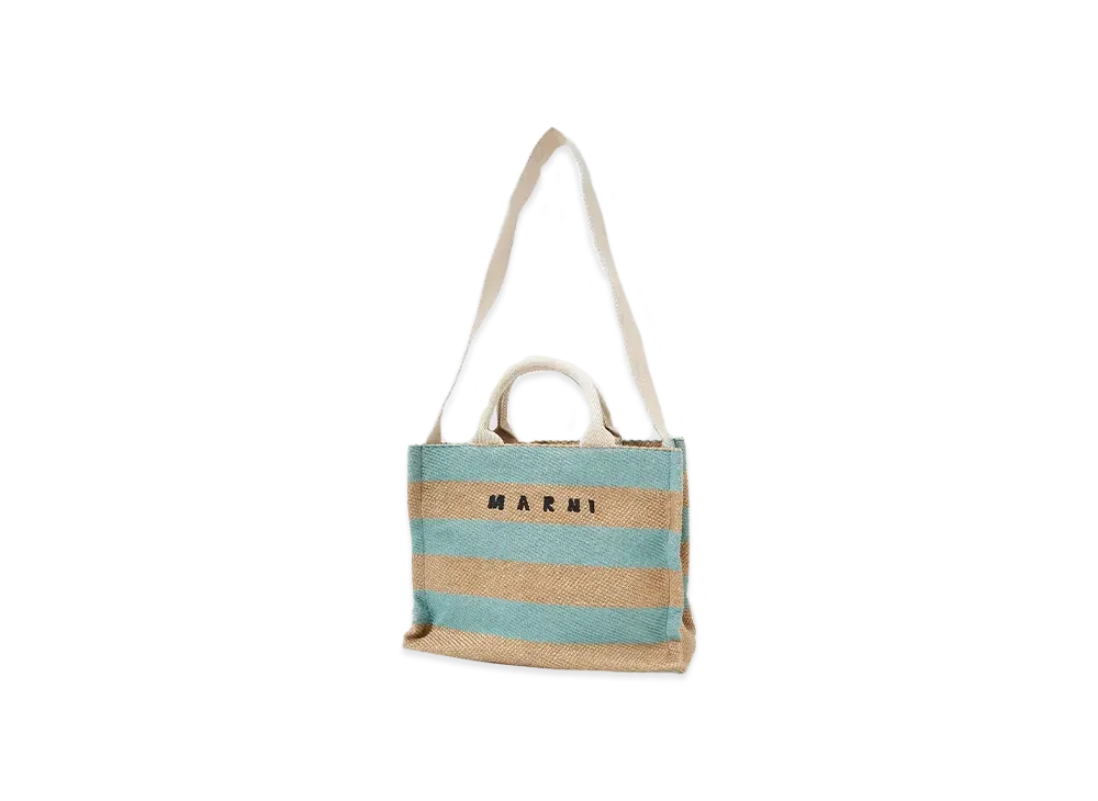 MARNI SMALL BASKET "RAW SIENNA/PALE MINT"