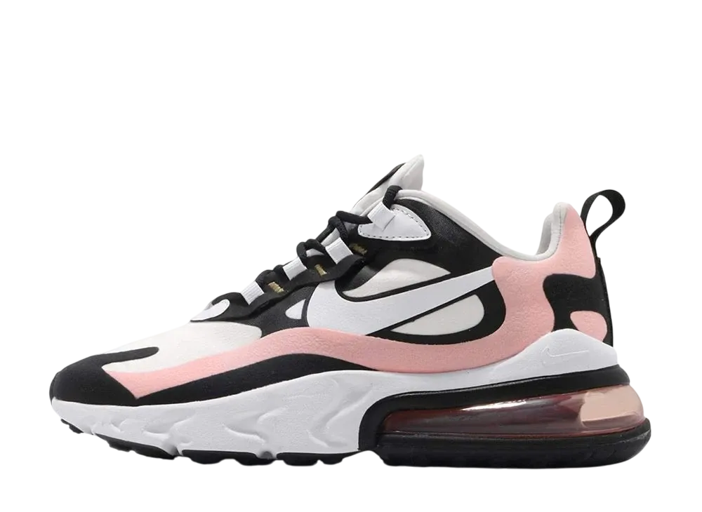ナイキ ウィメンズ エアマックス 270 リアクト "ブラック ホワイト ブリーチド コーラル"