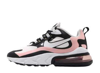 Nike Women's Air Max 270 React "Black White Bleached Coral"