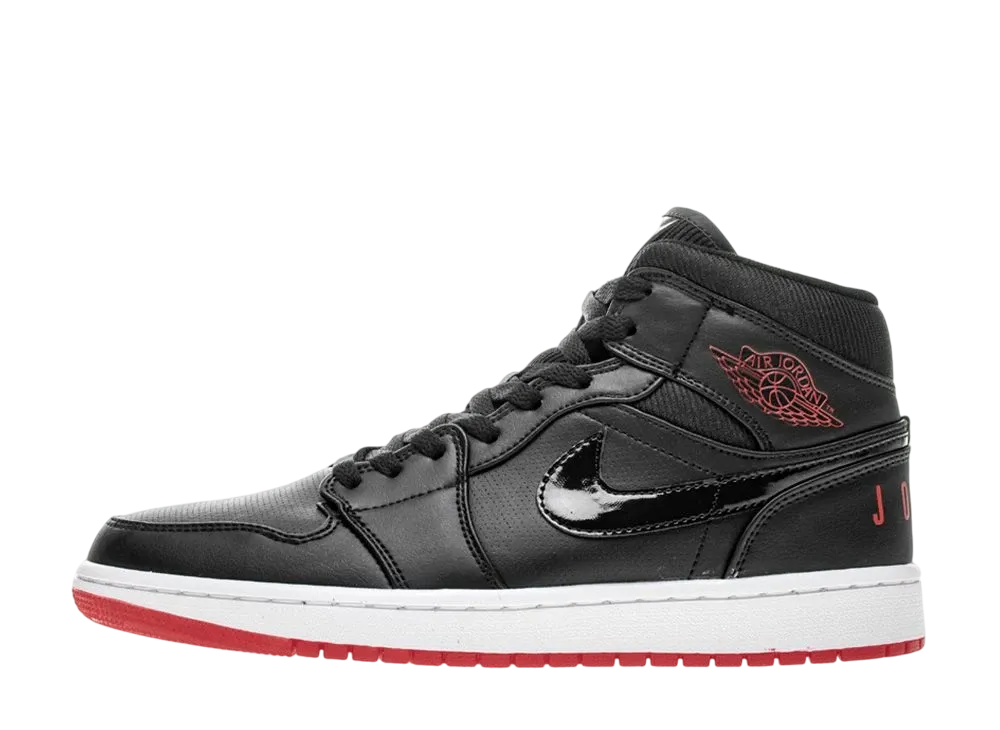 Nike Air Jordan 1 Mid "Black/University Red"