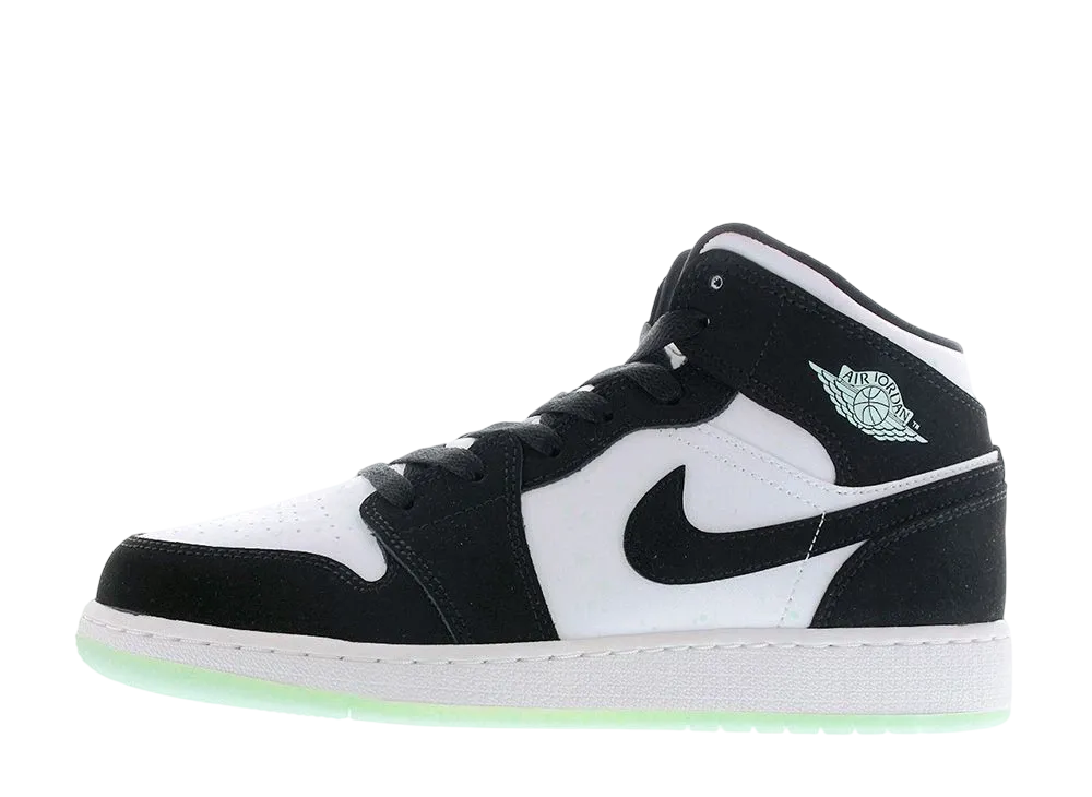 ナイキ GS エアジョーダン1 ミッド "ホワイト ブラック ティール ティント"