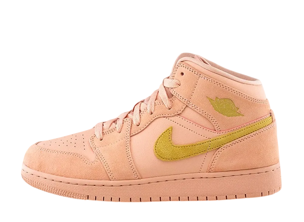 ナイキ GS エアジョーダン1 ミッド "コーラル ゴールド"