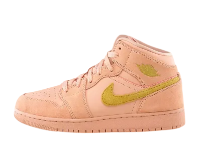 ナイキ GS エアジョーダン1 ミッド "コーラル ゴールド"