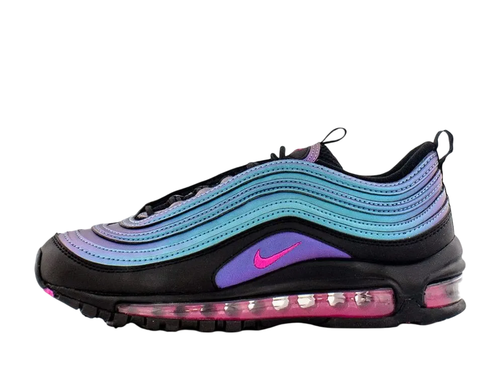 ナイキ GS エアマックス97 スローバック フューチャー "ブラック/レーザーフーシャ"