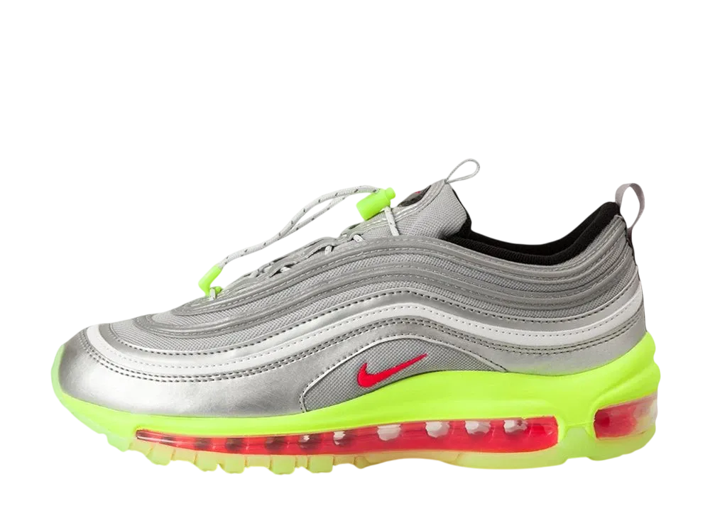 NIKE AIR MAX 97 RFT METALLIC SILVER RED ORBIT VOLT (GS)