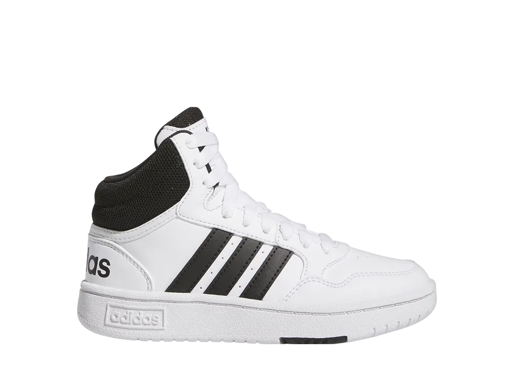 アディダス GS フープス ミッド "クラウドホワイト/コアブラック" (キッズ)