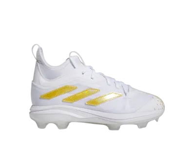 adidas GS Adizero Afterburner 9 NWV TPU Cleats "Cloud White/Gold Metallic"