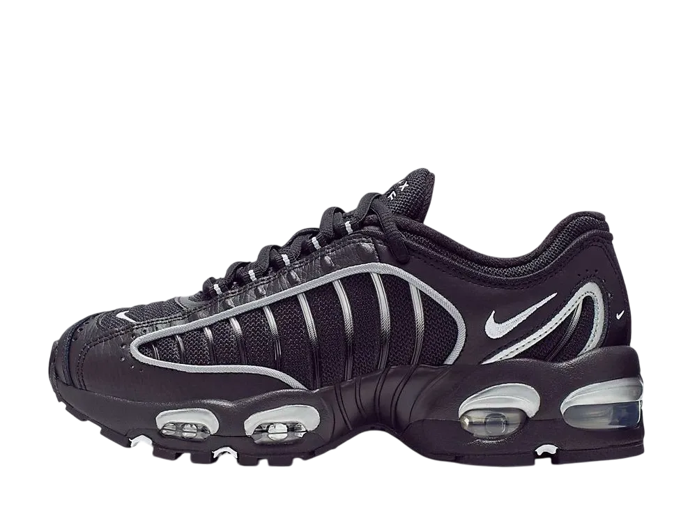 ナイキ エアマックス テイルウィンド4 "ブラック メタリック シルバー (GS)"