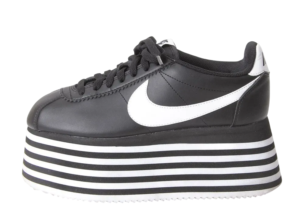 COMME des GARCONS × Nike Women's Cortez Platform "Black White"