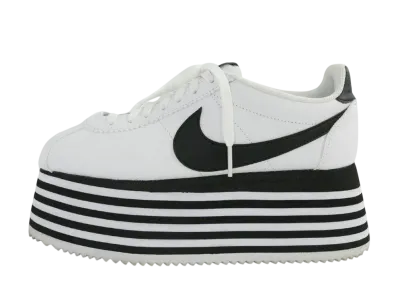 COMME des GARCONS × Nike Women's Cortez Platform "White Black"