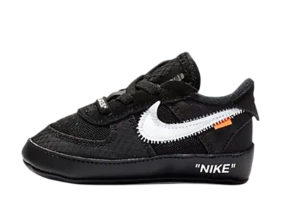 オフホワイト × ナイキ TD エアフォース1 ロー "ブラック/ホワイト"(キッズ)