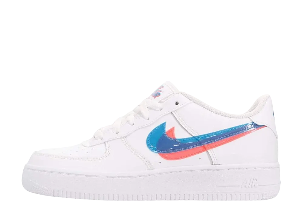 Nike GS Air Force 1 LV8 KSA "White/Blue Hero/Bright Crimson"