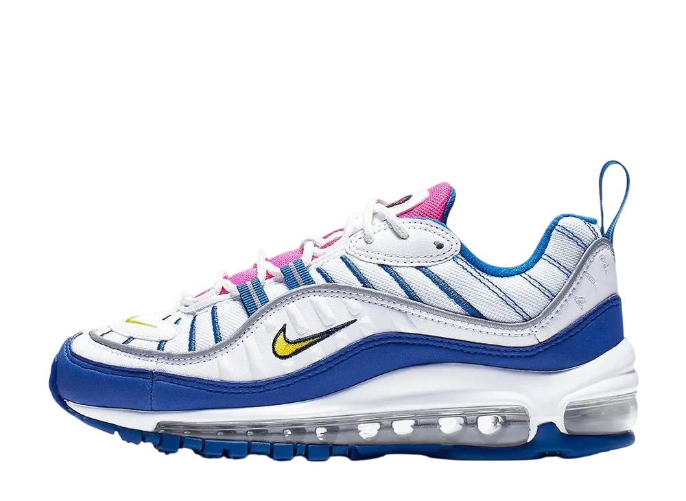 ナイキ エアマックス98 "ホワイト インディゴ フォース (GS)"