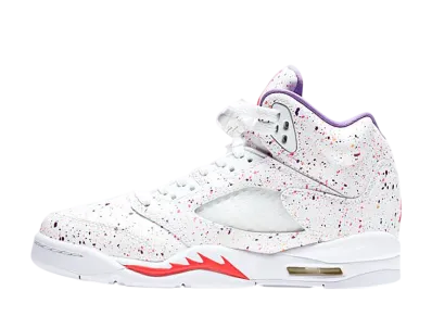 Nike GS Air Jordan 5 Retro "White Laser Crimson Voltage Purple"