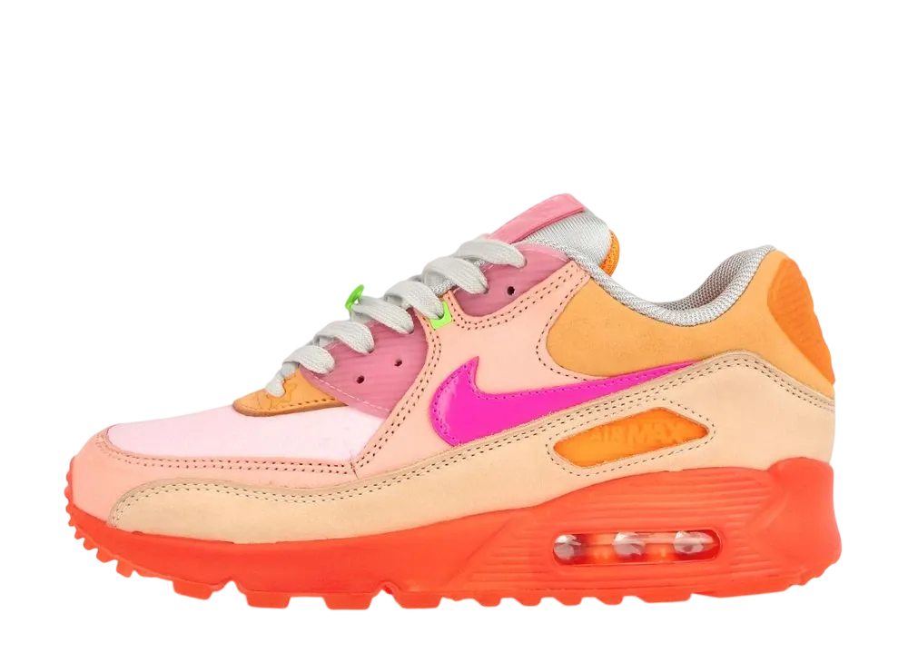 Nike Women's Air Max 90 PRM Platinum "Crimson/Bright Purple"