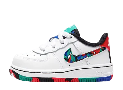 Nike TD Air Force 1 Low "Crayon White/Multi"