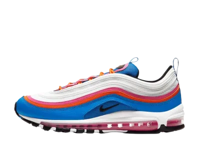 NIKE AIR MAX 97 WHITE FUCHSIA ORANGE BLUE