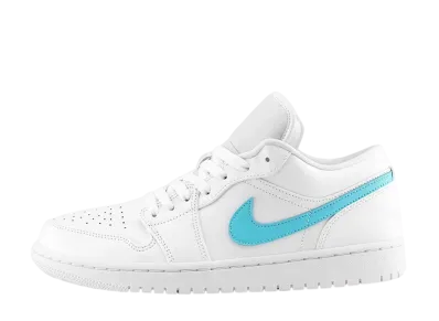 ナイキ エアジョーダン1 ロー "ホワイト/マルチカラースウッシュ"