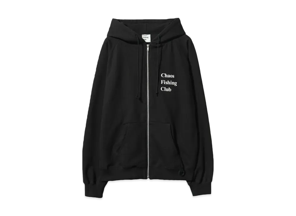 Chaos Fishing Club Logo Zip Up Hoodie "BLACK"