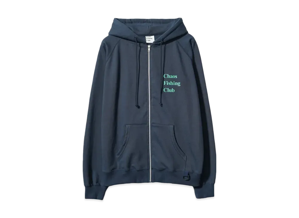 Chaos Fishing Club Logo Zip Up Hoodie "NAVY"