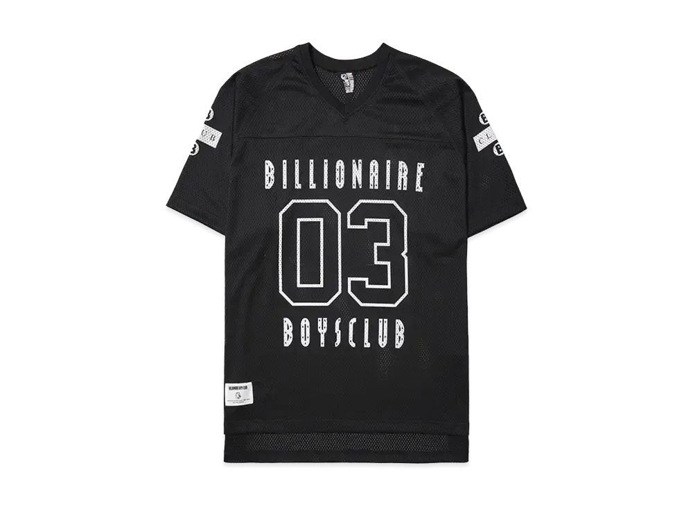 BILLIONAIRE BOYS CLUB MESH FOOTBALL T-SHIRT "BLACK"