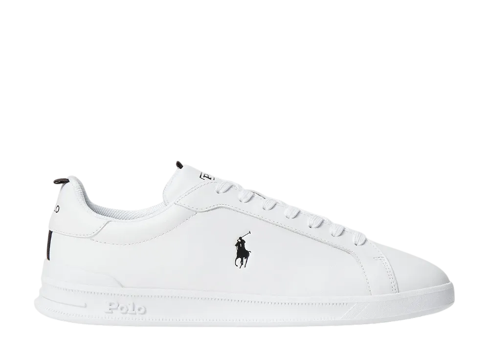 Polo Ralph Lauren Heritage Court 2 Leather Sneaker "White/Black PP"