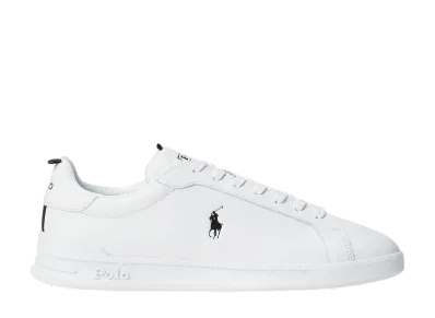 Polo Ralph Lauren Heritage Court 2 Leather Sneaker "White/Black PP"