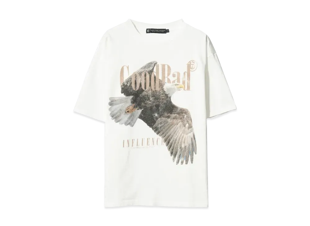 A GOOD BAD INFLUENCE Hawk T-SHIRT "WHITE"