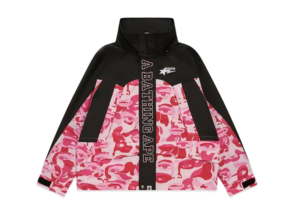 A BATHING APE Bape x Kidsuper Camo Snowboard Jacket "Pink"