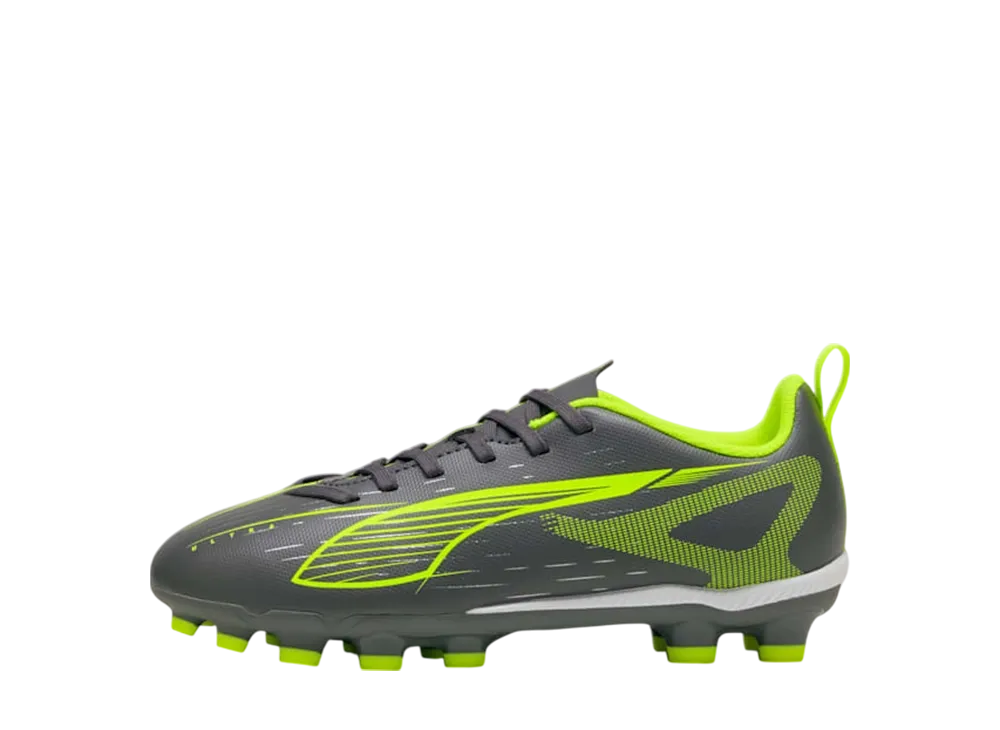 プーマ GS ウルトラ5 プレイ HG+ ミッド "マットエイジドシルバー/イエローアラート/プーマエイジドシルバー" (キッズ)