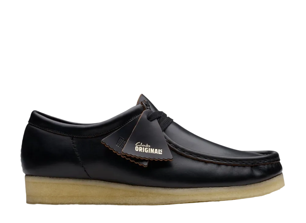 Clarks Wallabee "Black Smooth Leather"