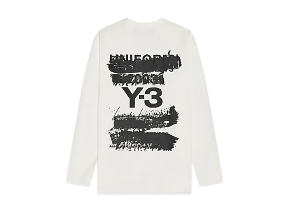 Y-3 U Graphic LS Tee "Core White"