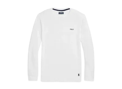Polo Ralph Lauren Waffle Knit Crewneck Long T-shirt "White"