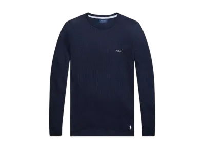 Polo Ralph Lauren Waffle Knit Crewneck Long T-shirt "Cruise Navy"