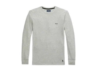 Polo Ralph Lauren Waffle Knit Crewneck Long T-shirt "Andover Heather"
