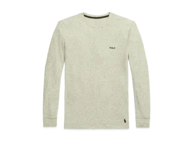 Polo Ralph Lauren Waffle Knit Crewneck Long T-shirt "Oxford Heather"